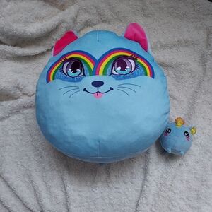 Mushmillows 14" Squishy Blue Cat & Mini squish Unicorn Sensory plush Whimsy